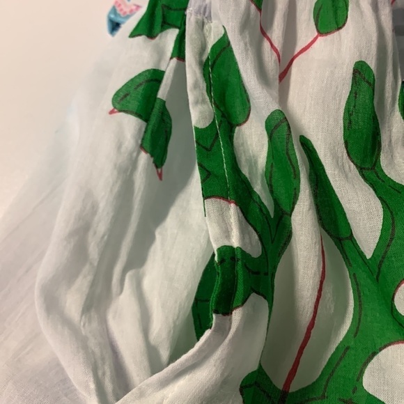 La Plage Seaside Skirt Mughal Carnation Print Cotton Sz Small Resortwear Coastal - Picture 12 of 13